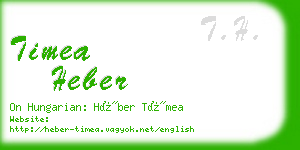 timea heber business card